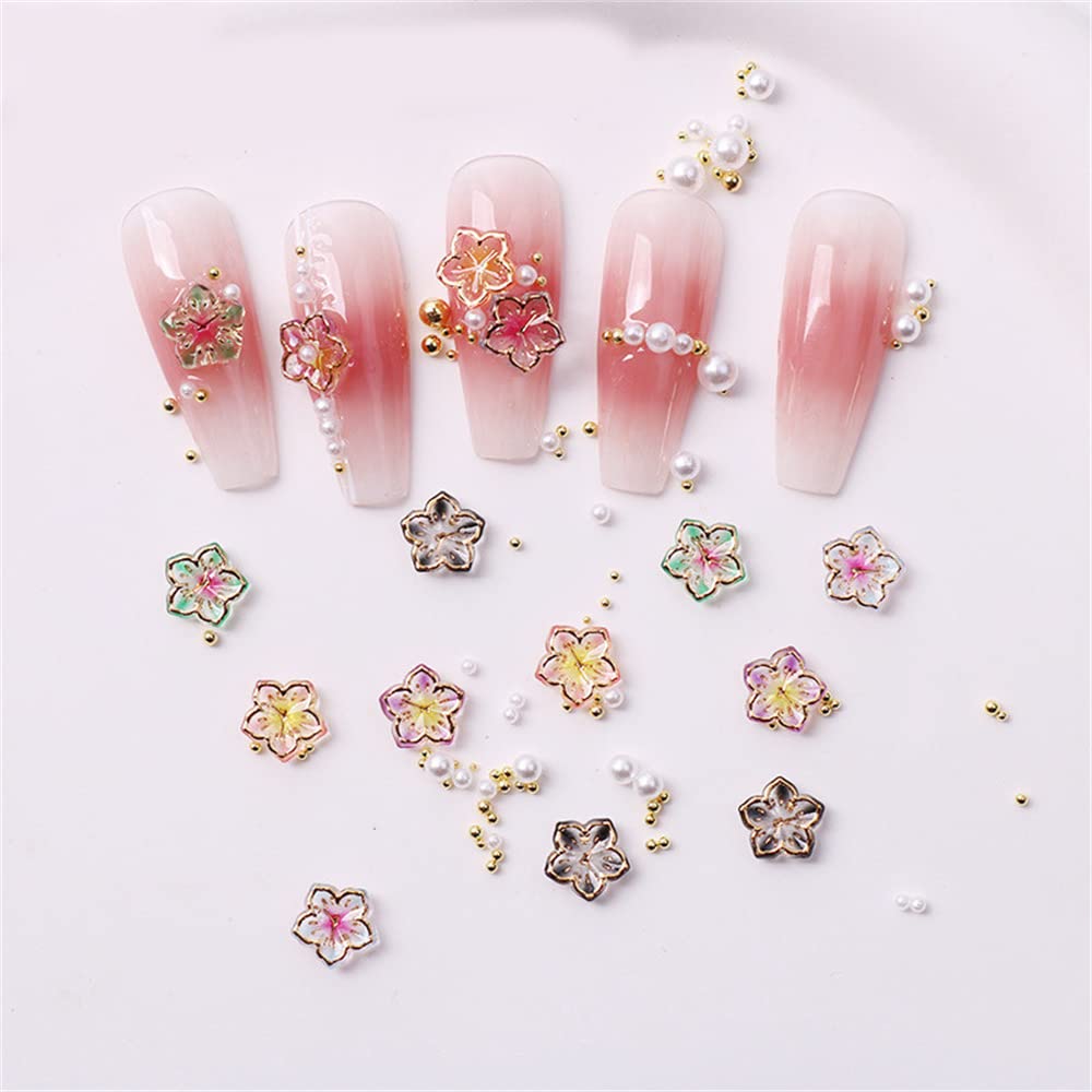 Amazon.co.jp: ネイルパーツ 桜 花 立体 ネイルデコパーツ 100個